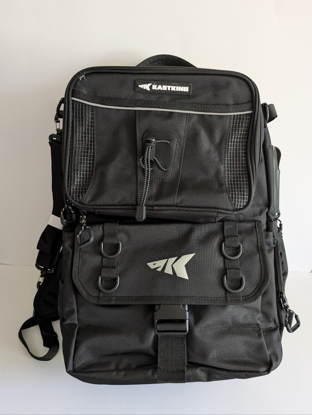 Kastking Bait Space Black Backpack with 4 Plastic Sectional Cases Tackle Bag NWT